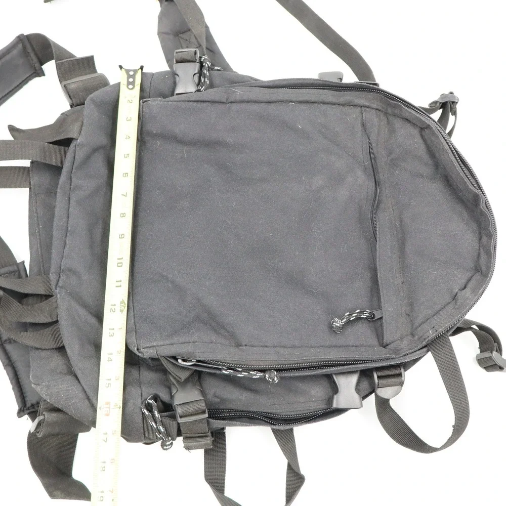 Piper Gear Tactical Backpack Unisex Large Black Canvas Rugged Gorpcore Bag‎